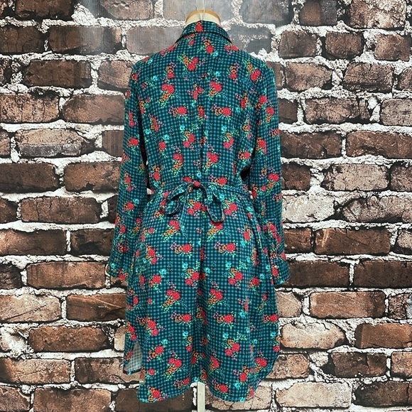 Matilda Jane Dress Women's Small Blue Green Floral Long Sleeve - Picture 10 of 17